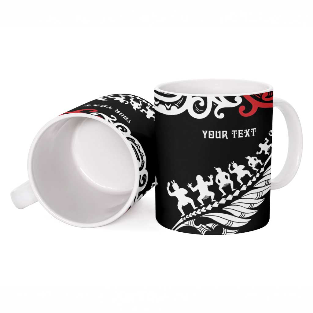 Honour The Treaty New Zealand Personalised Ceramic Mug Toitu Te Tiriti Half Fern Haka Dance - Aussie Hoodie