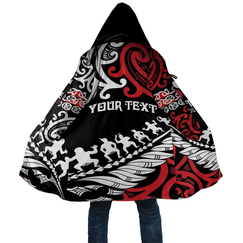Honour The Treaty New Zealand Personalised Cloak Toitu Te Tiriti Half Fern Haka Dance - Aussie Hoodie