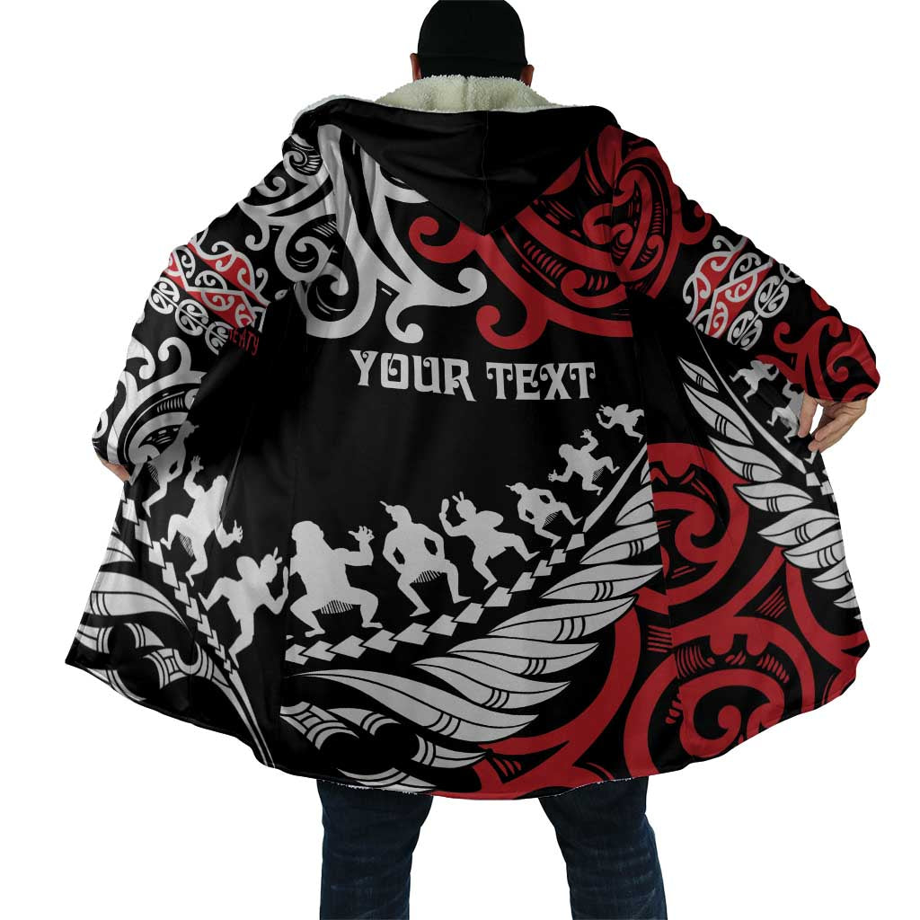 Honour The Treaty New Zealand Personalised Cloak Toitu Te Tiriti Half Fern Haka Dance - Aussie Hoodie