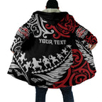 Honour The Treaty New Zealand Personalised Cloak Toitu Te Tiriti Half Fern Haka Dance - Aussie Hoodie