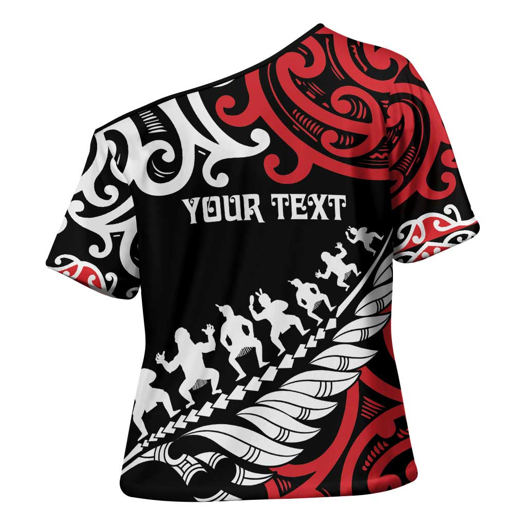 Honour The Treaty New Zealand Personalised Cross Shoulder Shirt Toitu Te Tiriti Half Fern Haka Dance - Aussie Hoodie