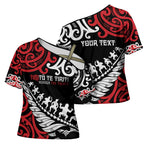 Honour The Treaty New Zealand Personalised Cross Shoulder Shirt Toitu Te Tiriti Half Fern Haka Dance - Aussie Hoodie
