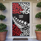 Honour The Treaty New Zealand Personalised Door Cover Toitu Te Tiriti Half Fern Haka Dance - Aussie Hoodie