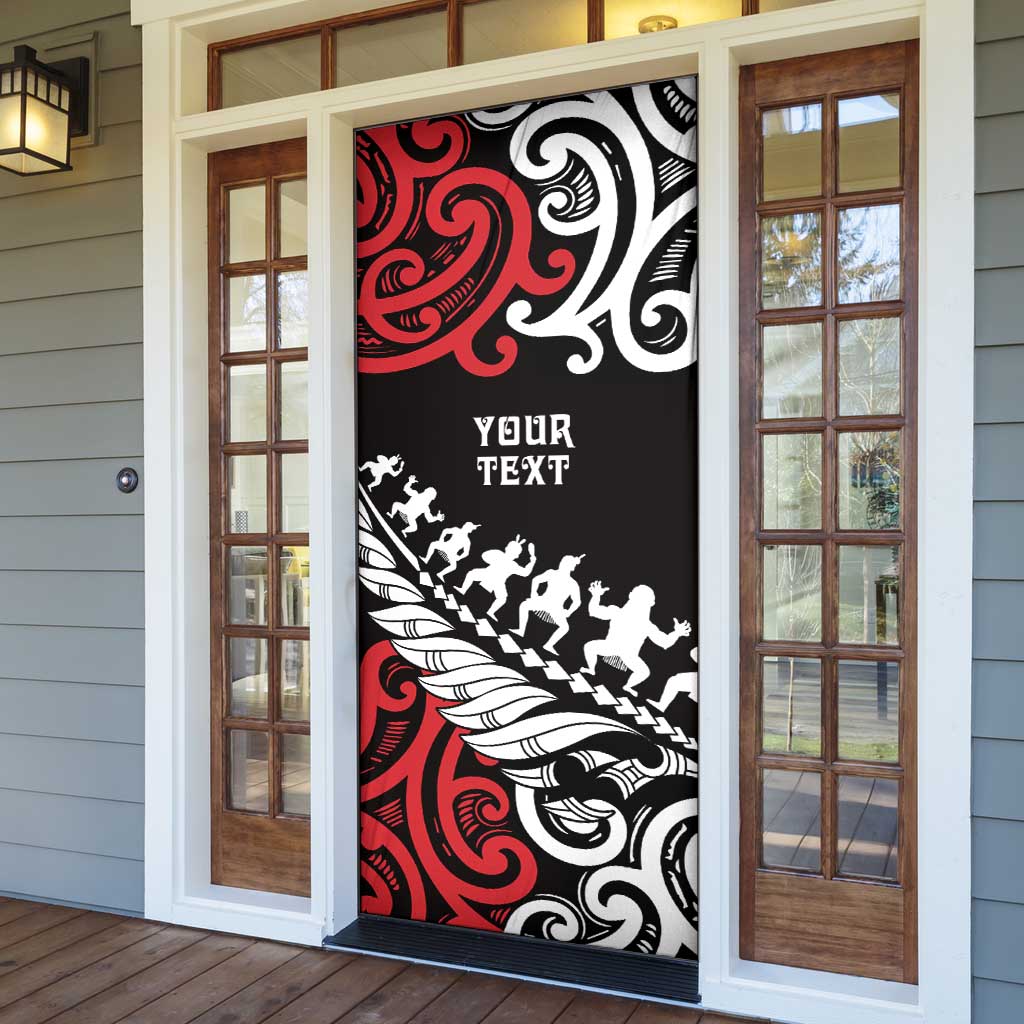 Honour The Treaty New Zealand Personalised Door Cover Toitu Te Tiriti Half Fern Haka Dance - Aussie Hoodie