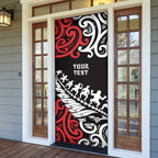 Honour The Treaty New Zealand Personalised Door Cover Toitu Te Tiriti Half Fern Haka Dance - Aussie Hoodie