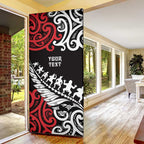 Honour The Treaty New Zealand Personalised Door Cover Toitu Te Tiriti Half Fern Haka Dance - Aussie Hoodie