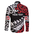 Honour The Treaty New Zealand Personalised Family Matching Tank Maxi Dress and Hawaiian Shirt Toitu Te Tiriti Half Fern with Haka dance
