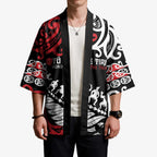 Honour The Treaty New Zealand Personalised Kimono Toitu Te Tiriti Half Fern Haka Dance - Aussie Hoodie