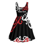 Honour The Treaty New Zealand Personalised Midi Dress Toitu Te Tiriti Half Fern Haka Dance - Aussie Hoodie