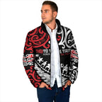 Honour The Treaty New Zealand Personalised Padded Jacket Toitu Te Tiriti Half Fern Haka Dance - Aussie Hoodie