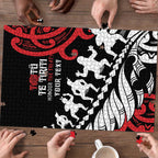 Honour The Treaty New Zealand Personalised Puzzle Toitu Te Tiriti Half Fern Haka Dance - Aussie Hoodie