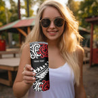 Honour The Treaty New Zealand Personalised Skinny Tumbler Toitu Te Tiriti Half Fern with Haka dance