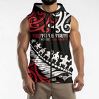 Honour The Treaty New Zealand Personalised Sleeveless Zip Hoodie Toitu Te Tiriti Half Fern Haka Dance LT9
