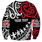 Honour The Treaty New Zealand Personalised Sweatshirt Toitu Te Tiriti Half Fern with Haka dance