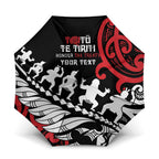 Honour The Treaty New Zealand Personalised Umbrella Toitu Te Tiriti Half Fern Haka Dance - Aussie Hoodie