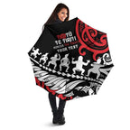 Honour The Treaty New Zealand Personalised Umbrella Toitu Te Tiriti Half Fern Haka Dance - Aussie Hoodie
