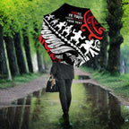 Honour The Treaty New Zealand Personalised Umbrella Toitu Te Tiriti Half Fern Haka Dance - Aussie Hoodie