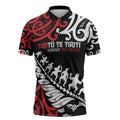 Honour The Treaty New Zealand Personalised Zipper Polo Shirt Toitu Te Tiriti Half Fern Haka Dance - Aussie Hoodie