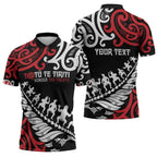 Honour The Treaty New Zealand Personalised Zipper Polo Shirt Toitu Te Tiriti Half Fern Haka Dance - Aussie Hoodie