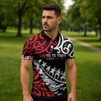 Honour The Treaty New Zealand Personalised Zipper Polo Shirt Toitu Te Tiriti Half Fern Haka Dance - Aussie Hoodie