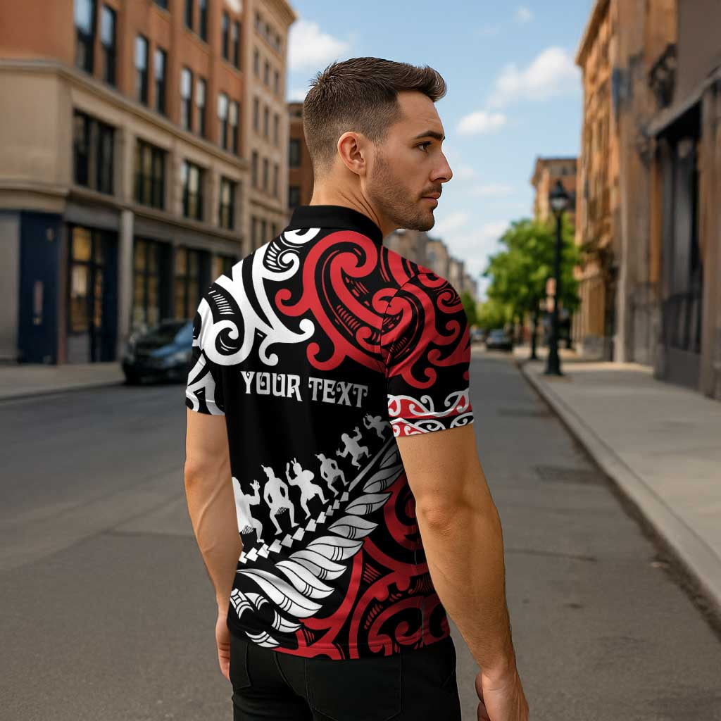 Honour The Treaty New Zealand Personalised Zipper Polo Shirt Toitu Te Tiriti Half Fern Haka Dance - Aussie Hoodie