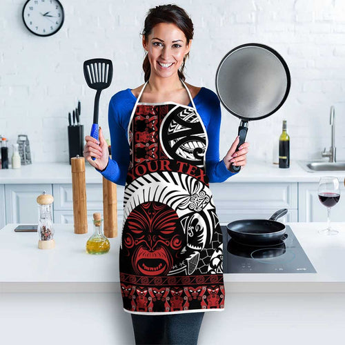 Honour The Treaty New Zealand Personalised Apron Toitu Te Tiriti Indigenous Maori Face - Aussie Hoodie