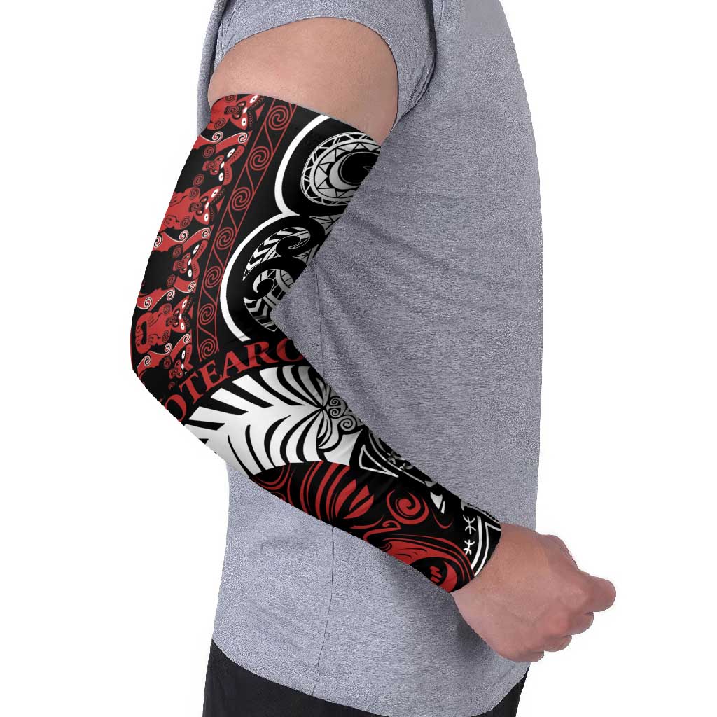 Honour The Treaty New Zealand Personalised Arm Sleeves Toitu Te Tiriti Indigenous Maori Face - Aussie Hoodie