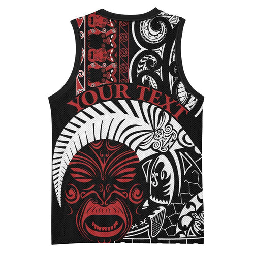 Honour The Treaty New Zealand Personalised Basketball Jersey Toitu Te Tiriti Indigenous Maori Face - Aussie Hoodie