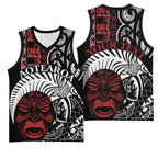 Honour The Treaty New Zealand Personalised Basketball Jersey Toitu Te Tiriti Indigenous Maori Face - Aussie Hoodie