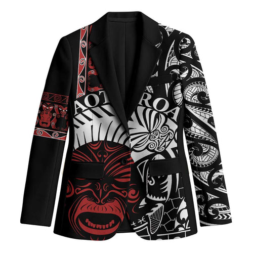Honour The Treaty New Zealand Personalised Blazer Toitu Te Tiriti Indigenous Maori Face - Aussie Hoodie