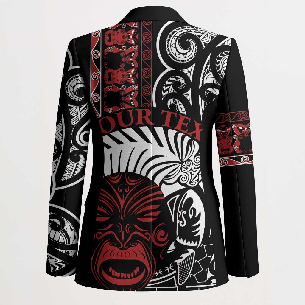 Honour The Treaty New Zealand Personalised Blazer Toitu Te Tiriti Indigenous Maori Face - Aussie Hoodie