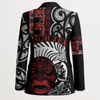 Honour The Treaty New Zealand Personalised Blazer Toitu Te Tiriti Indigenous Maori Face - Aussie Hoodie