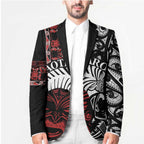 Honour The Treaty New Zealand Personalised Blazer Toitu Te Tiriti Indigenous Maori Face - Aussie Hoodie