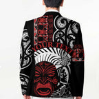 Honour The Treaty New Zealand Personalised Blazer Toitu Te Tiriti Indigenous Maori Face - Aussie Hoodie
