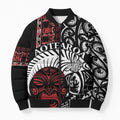 Honour The Treaty New Zealand Personalised Bomber Puffer Jacket Toitu Te Tiriti Indigenous Maori Face - Aussie Hoodie