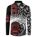 Honour The Treaty New Zealand Personalised Button Sweatshirt Toitu Te Tiriti Indigenous Maori Face