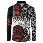 Honour The Treaty New Zealand Personalised Button Sweatshirt Toitu Te Tiriti Indigenous Maori Face