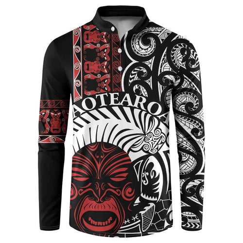 Honour The Treaty New Zealand Personalised Button Sweatshirt Toitu Te Tiriti Indigenous Maori Face