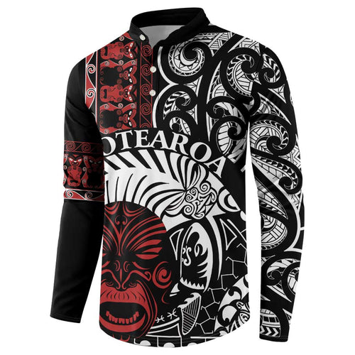 Honour The Treaty New Zealand Personalised Button Sweatshirt Toitu Te Tiriti Indigenous Maori Face