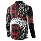 Honour The Treaty New Zealand Personalised Button Sweatshirt Toitu Te Tiriti Indigenous Maori Face