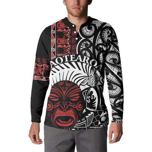 Honour The Treaty New Zealand Personalised Button Sweatshirt Toitu Te Tiriti Indigenous Maori Face