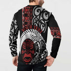 Honour The Treaty New Zealand Personalised Button Sweatshirt Toitu Te Tiriti Indigenous Maori Face