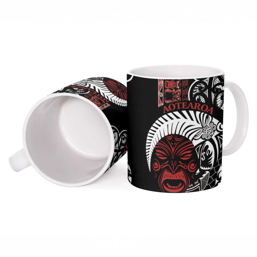 Honour The Treaty New Zealand Personalised Ceramic Mug Toitu Te Tiriti Indigenous Maori Face - Aussie Hoodie