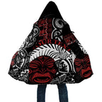 Honour The Treaty New Zealand Personalised Cloak Toitu Te Tiriti Indigenous Maori Face - Aussie Hoodie