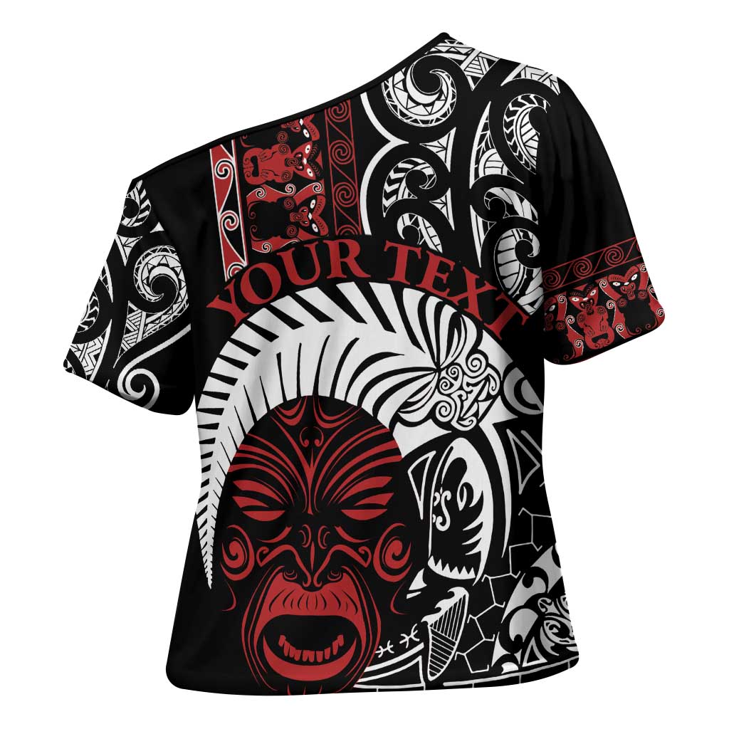 Honour The Treaty New Zealand Personalised Cross Shoulder Shirt Toitu Te Tiriti Indigenous Maori Face - Aussie Hoodie