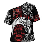 Honour The Treaty New Zealand Personalised Cross Shoulder Shirt Toitu Te Tiriti Indigenous Maori Face - Aussie Hoodie