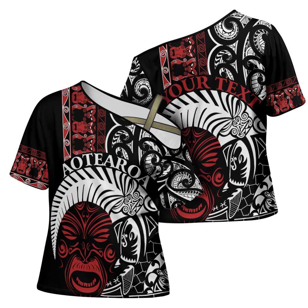Honour The Treaty New Zealand Personalised Cross Shoulder Shirt Toitu Te Tiriti Indigenous Maori Face - Aussie Hoodie