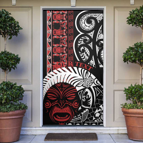 Honour The Treaty New Zealand Personalised Door Cover Toitu Te Tiriti Indigenous Maori Face - Aussie Hoodie