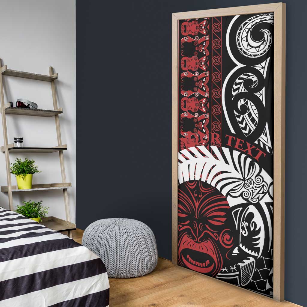 Honour The Treaty New Zealand Personalised Door Cover Toitu Te Tiriti Indigenous Maori Face - Aussie Hoodie