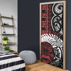 Honour The Treaty New Zealand Personalised Door Cover Toitu Te Tiriti Indigenous Maori Face - Aussie Hoodie